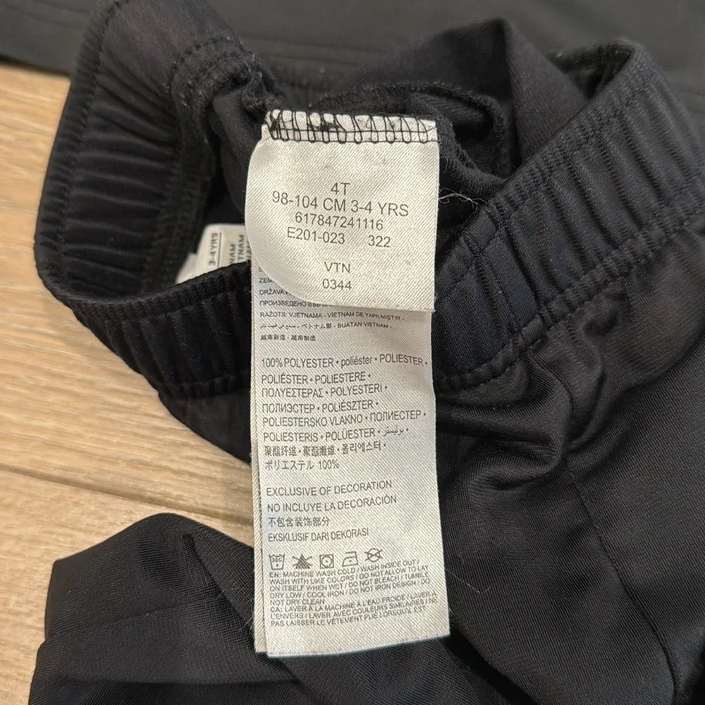 NIKE KIDS Gray Black Color Block Dri-Fit Full Zip Jacket Jogger 2-Piece Set 4T‎